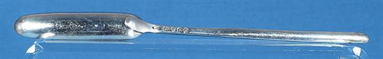 A George III silver marrow scoop, Length 227mm Weight 1.3oz/41grms